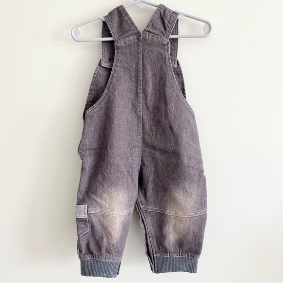 Grey Denim Overalls Dog Print - Picture 5 of 5